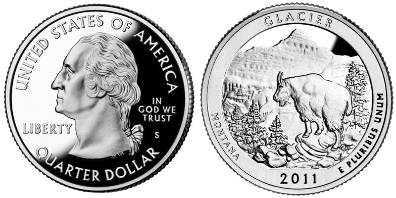 2011 S Glacier National Park America the Beautiful Quarter 2011 S Glacier National Park America the Beautiful Quarter