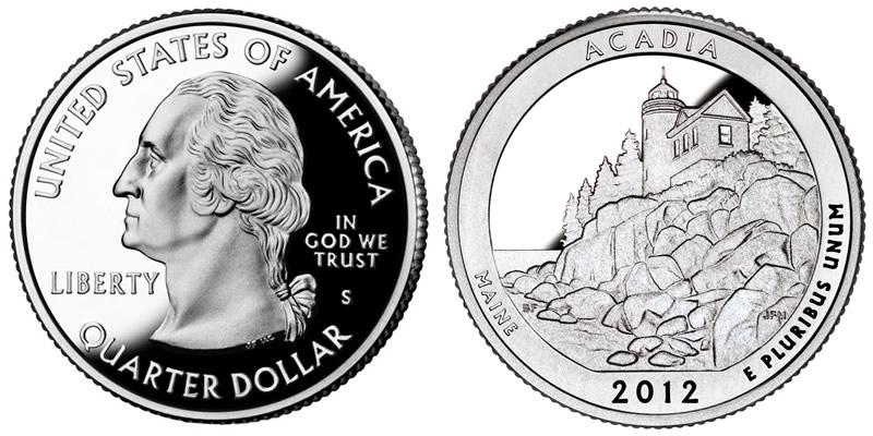 2012 S Acadia National Park America the Beautiful Quarter 2012 S Acadia National Park America the Beautiful Quarter