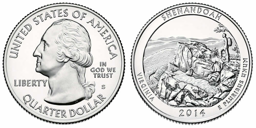 2014 S Shenandoah National Park America the Beautiful Quarter 2014 S Shenandoah National Park America the Beautiful Quarter
