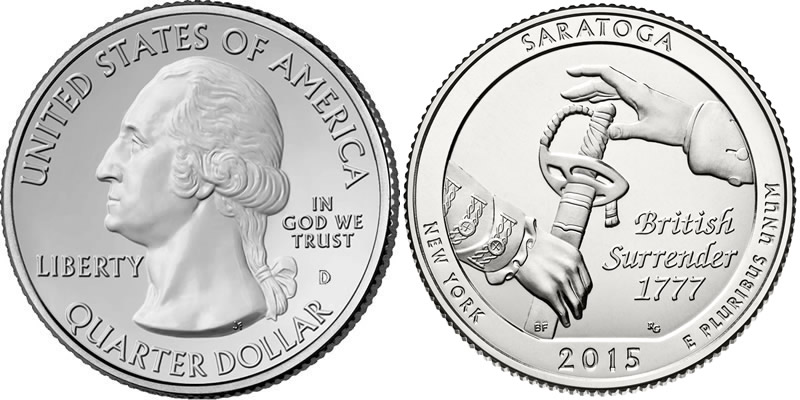 2015 D Saratoga National Historical Park America the Beautiful Quarter 2015 D Saratoga National Historical Park America the Beautiful Quarter