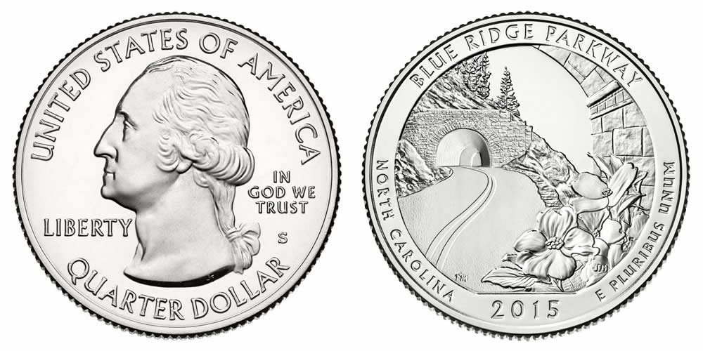 2015 S Blue Ridge Parkway America the Beautiful Quarter 2015 S Blue Ridge Parkway America the Beautiful Quarter