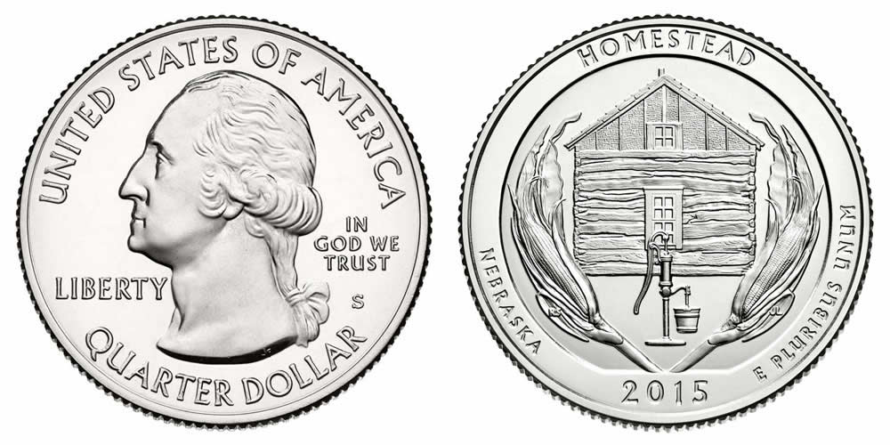 2015 S Homestead National Monument of America America the Beautiful Quarter 2015 S Homestead National Monument of America America the Beautiful Quarter