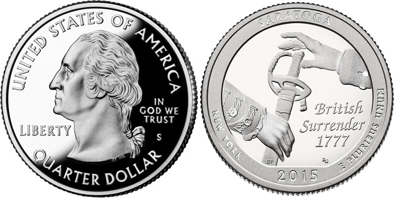 2015 S Saratoga National Historical Park America the Beautiful Quarter 2015 S Saratoga National Historical Park America the Beautiful Quarter