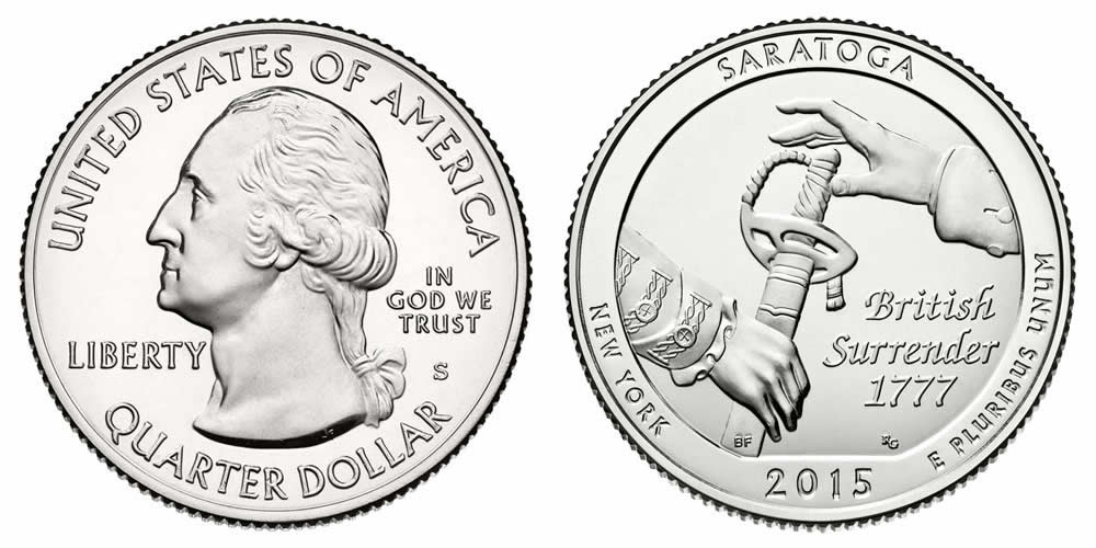 2015 S Saratoga National Historical Park America the Beautiful Quarter 2015 S Saratoga National Historical Park America the Beautiful Quarter