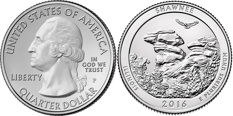 2016 P Shawnee National Forest America the Beautiful Quarter 2016 P Shawnee National Forest America the Beautiful Quarter