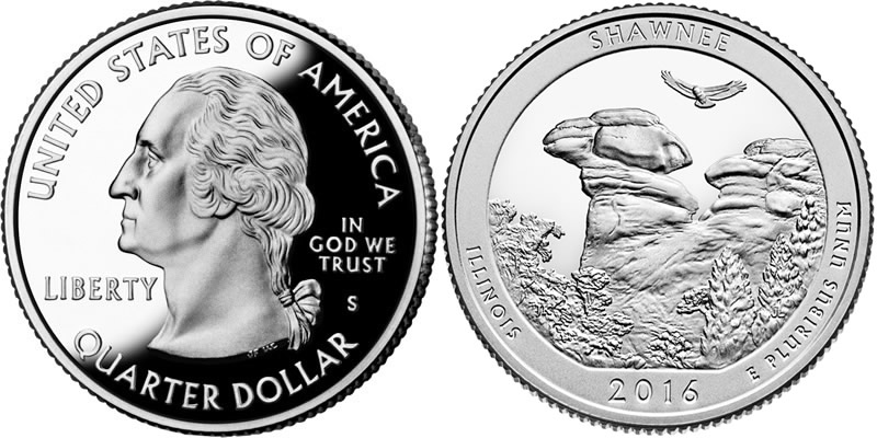 2016 S Shawnee National Forest America the Beautiful Quarter 2016 S Shawnee National Forest America the Beautiful Quarter