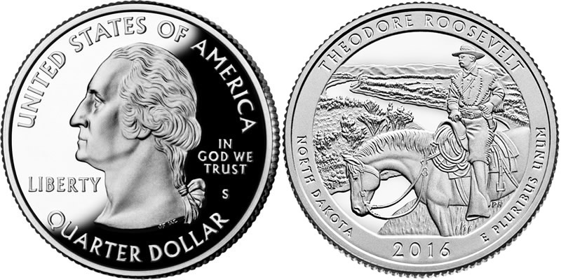 2016 S Theodore Roosevelt National Park America the Beautiful Quarter 2016 S Theodore Roosevelt National Park America the Beautiful Quarter