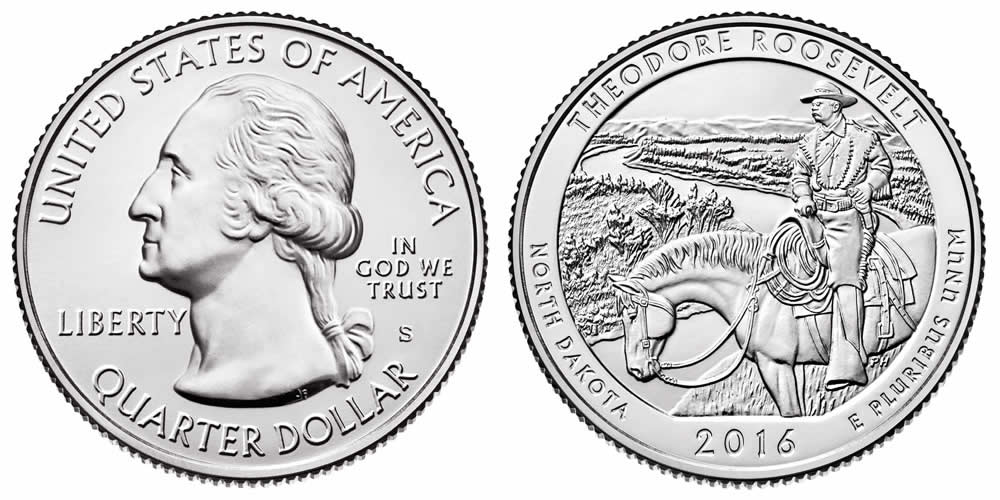 2016 S Theodore Roosevelt National Park America the Beautiful Quarter 2016 S Theodore Roosevelt National Park America the Beautiful Quarter