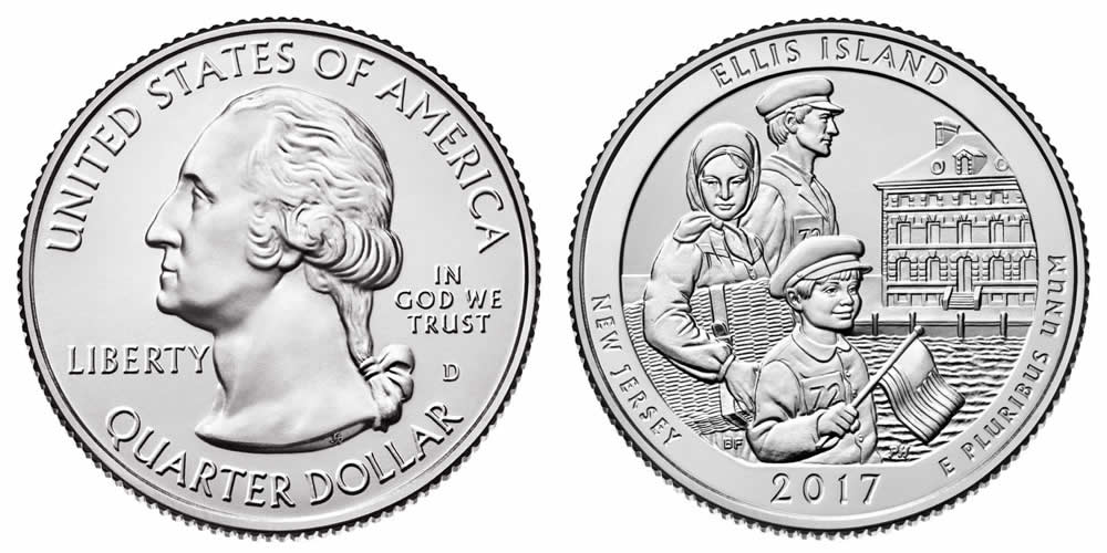 2017 D Ellis Island National Monument (New Jersey) America the Beautiful Quarter 2017 D Ellis Island National Monument (New Jersey) America the Beautiful Quarter