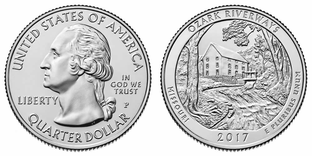 2017 P Ozark National Scenic Riverways America the Beautiful Quarter 2017 P Ozark National Scenic Riverways America the Beautiful Quarter