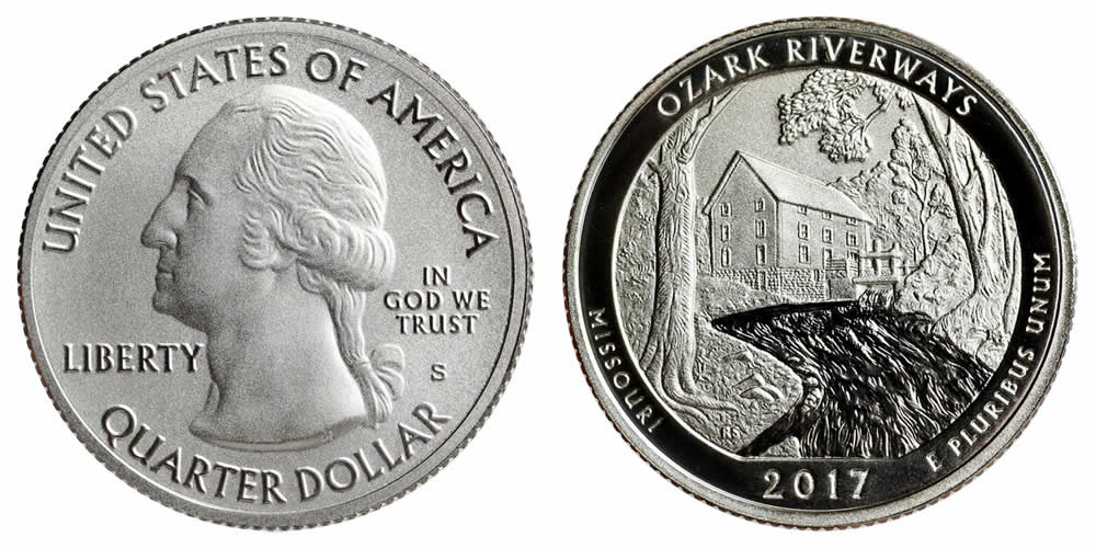 2017 S Ozark National Scenic Riverways America the Beautiful Quarter 2017 S Ozark National Scenic Riverways America the Beautiful Quarter