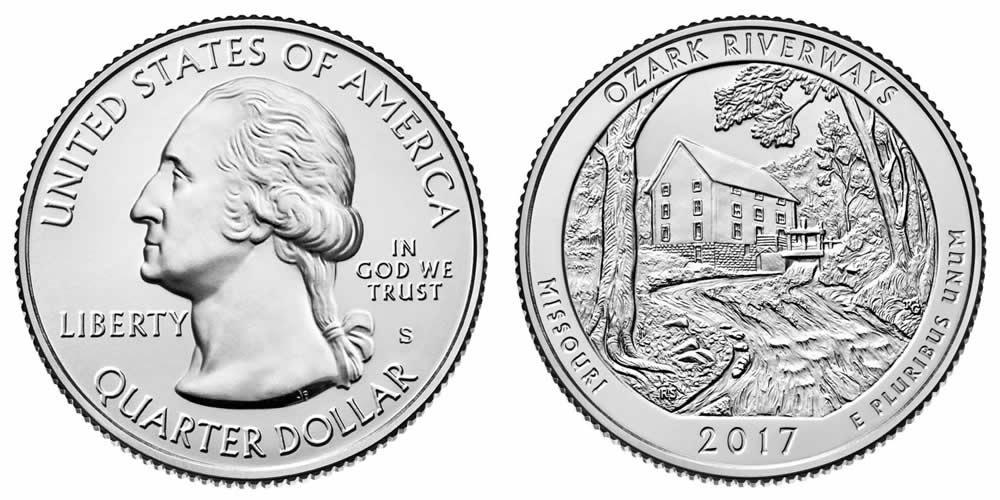 2017 S Ozark National Scenic Riverways America the Beautiful Quarter 2017 S Ozark National Scenic Riverways America the Beautiful Quarter