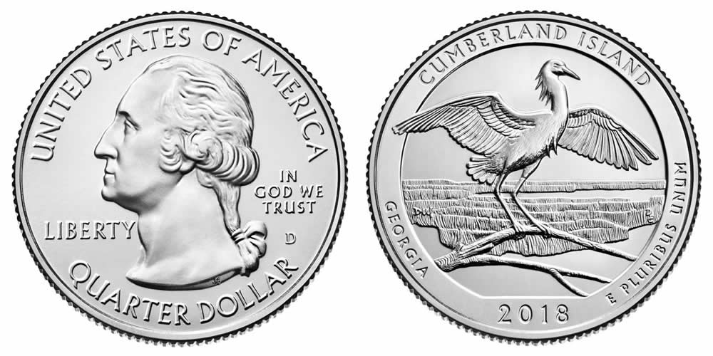 2018 D Cumberland Island National Seashore (Georgia) America the Beautiful Quarter 2018 D Cumberland Island National Seashore (Georgia) America the Beautiful Quarter