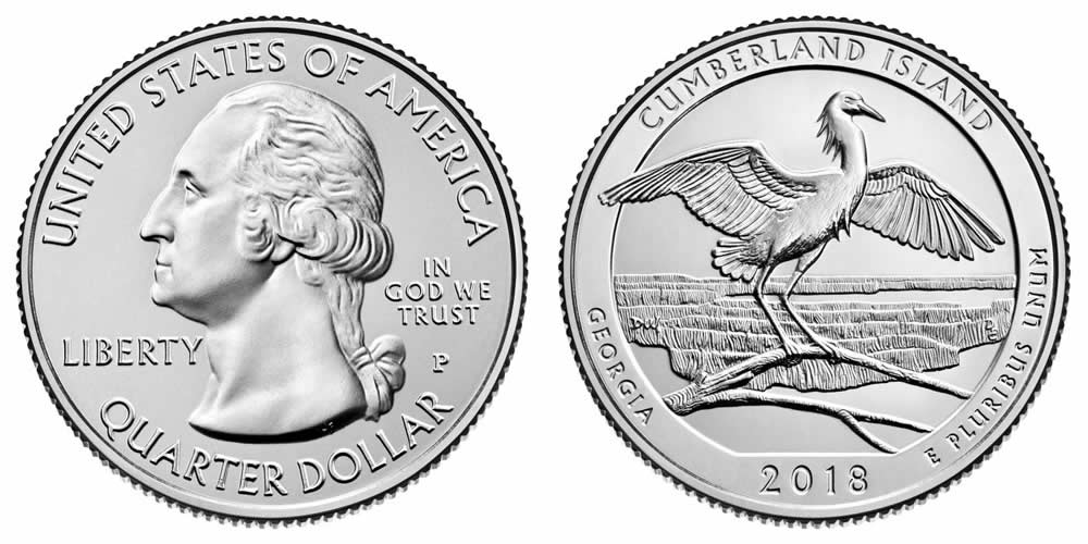 2018 P Cumberland Island National Seashore (Georgia) America the Beautiful Quarter 2018 P Cumberland Island National Seashore (Georgia) America the Beautiful Quarter