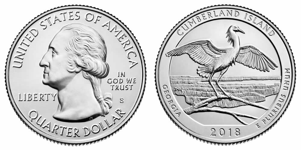 2018 S Cumberland Island National Seashore (Georgia) America the Beautiful Quarter 2018 S Cumberland Island National Seashore (Georgia) America the Beautiful Quarter