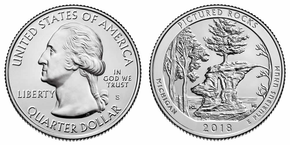 2018 S Pictured Rocks National Lakeshore (Michigan) America the Beautiful Quarter 2018 S Pictured Rocks National Lakeshore (Michigan) America the Beautiful Quarter