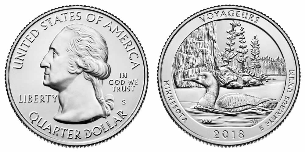 2018 S Voyageurs National Park (Minnesota) America the Beautiful Quarter 2018 S Voyageurs National Park (Minnesota) America the Beautiful Quarter