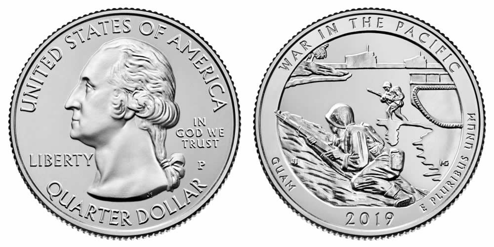 2019 P War In The Pacific National Historical Park (Guam) America the Beautiful Quarter 2019 P War In The Pacific National Historical Park (Guam) America the Beautiful Quarter