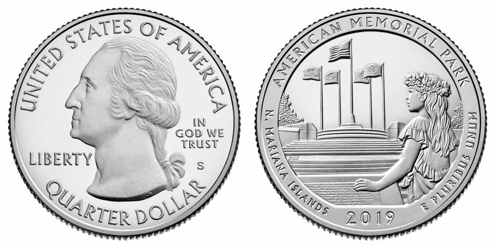 2019 S American Memorial Park (Northern Mariana Islands) America the Beautiful Quarter 2019 S American Memorial Park (Northern Mariana Islands) America the Beautiful Quarter