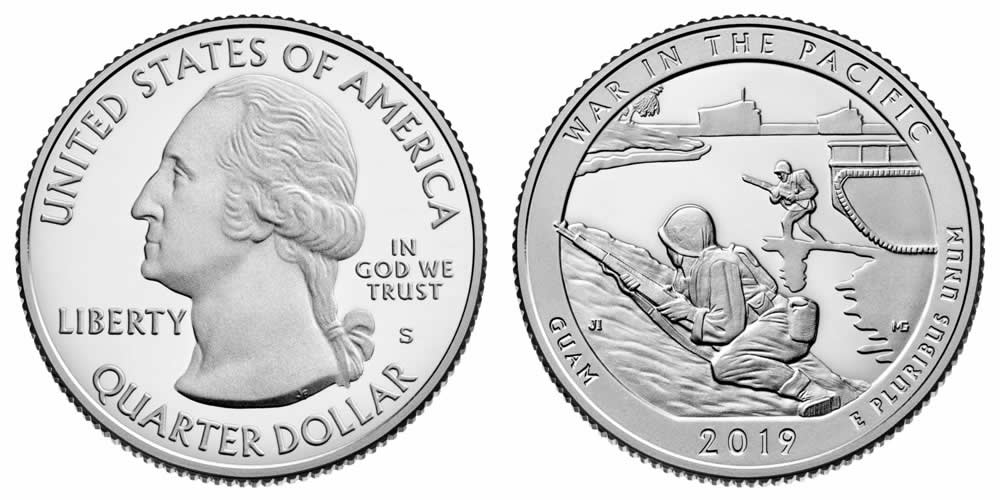 2019 S War In The Pacific National Historical Park (Guam) America the Beautiful Quarter 2019 S War In The Pacific National Historical Park (Guam) America the Beautiful Quarter