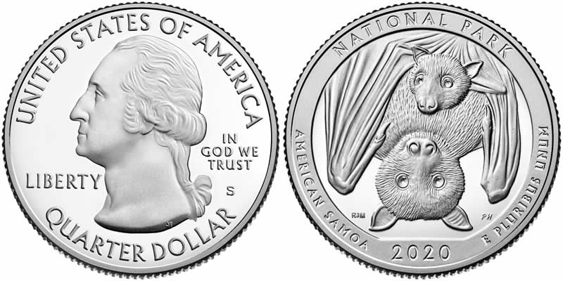 2020 S National Park of American Samoa (American Samoa) America the Beautiful Quarter 2020 S National Park of American Samoa (American Samoa) America the Beautiful Quarter