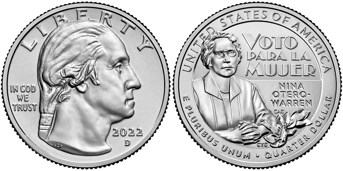 2022 D Nina Otero-Warren American (Prominent) Women Quarter 2022 D Nina Otero-Warren American (Prominent) Women Quarter