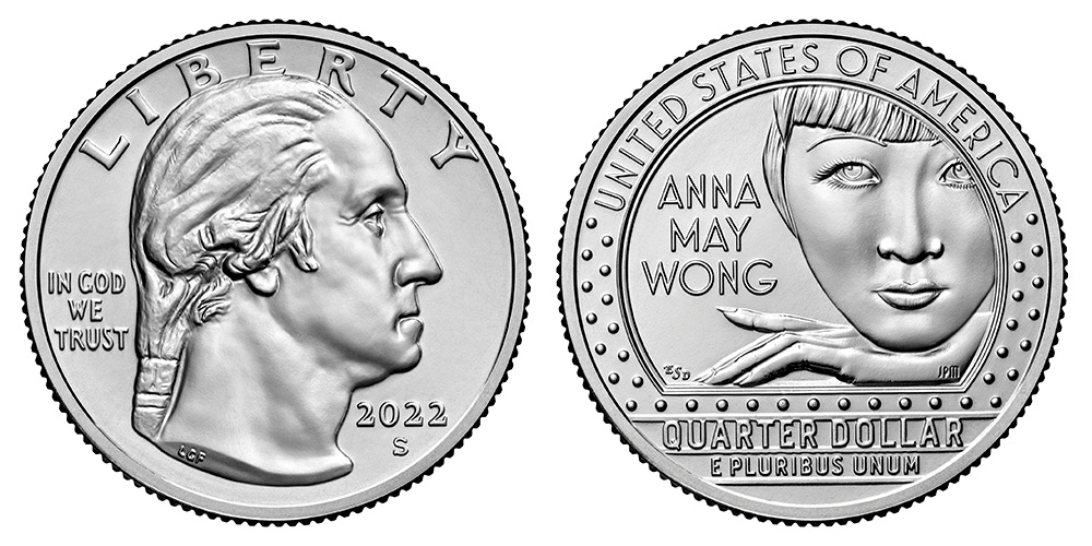 2022 S Anna May Wong American (Prominent) Women Quarter 2022 S Anna May Wong American (Prominent) Women Quarter