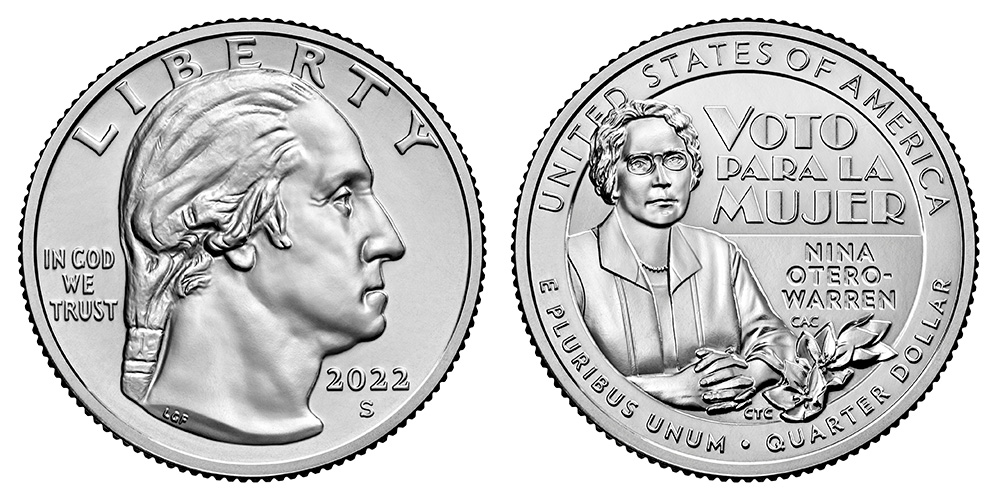 2022 S Nina Otero-Warren American (Prominent) Women Quarter 2022 S Nina Otero-Warren American (Prominent) Women Quarter