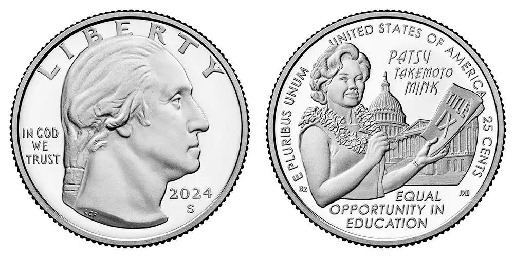 2024 S Patsy Takemoto Mink American (Prominent) Women Quarter 2024 S Patsy Takemoto Mink American (Prominent) Women Quarter