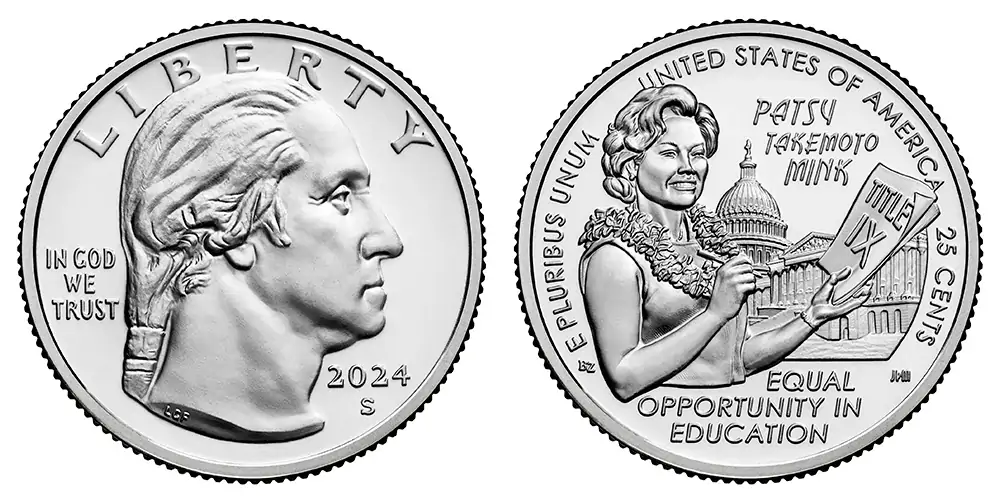 2024 S Patsy Takemoto Mink American (Prominent) Women Quarter 2024 S Patsy Takemoto Mink American (Prominent) Women Quarter