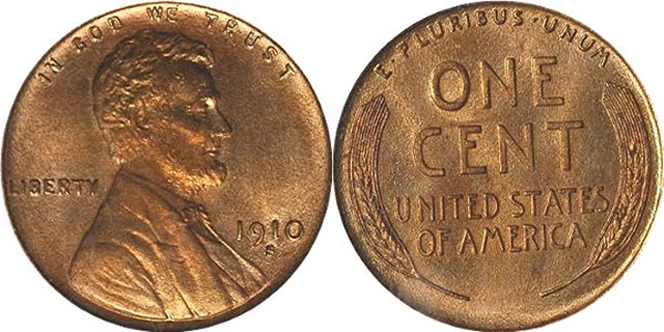 1910 S Lincoln Wheat Cent 1910 S Lincoln Wheat Cent