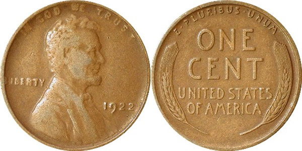 1922 D Lincoln Wheat Cent No D 1922 D Lincoln Wheat Cent No D