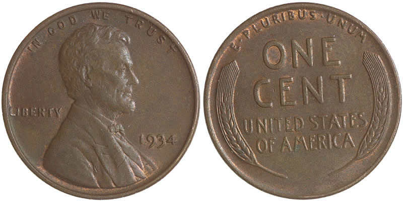 1934 Lincoln Wheat Cent 1934 Lincoln Wheat Cent