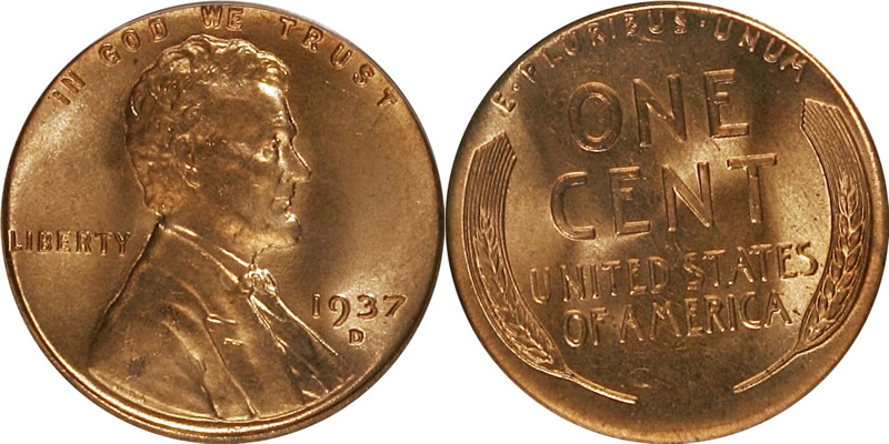 1937 D Lincoln Wheat Cent 1937 D Lincoln Wheat Cent