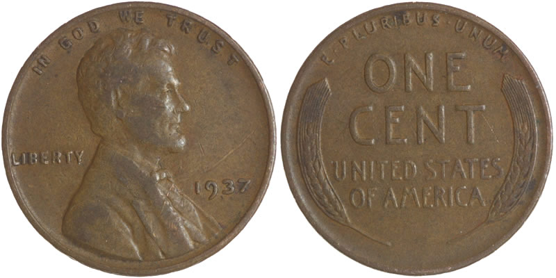 1937 Lincoln Wheat Cent 1937 Lincoln Wheat Cent