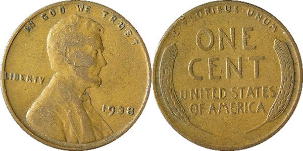 1938 Lincoln Wheat Cent 1938 Lincoln Wheat Cent