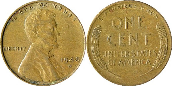 1948 S Lincoln Wheat Cent 1948 S Lincoln Wheat Cent