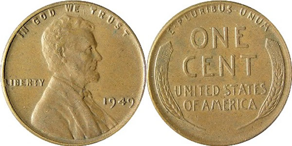 1949 Lincoln Wheat Cent 1949 Lincoln Wheat Cent