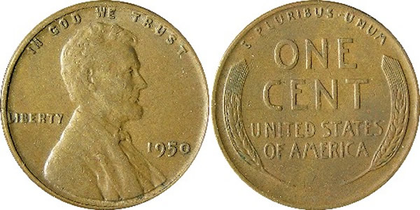 1950 Lincoln Wheat Cent 1950 Lincoln Wheat Cent