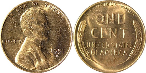 1951 D Lincoln Wheat Cent 1951 D Lincoln Wheat Cent