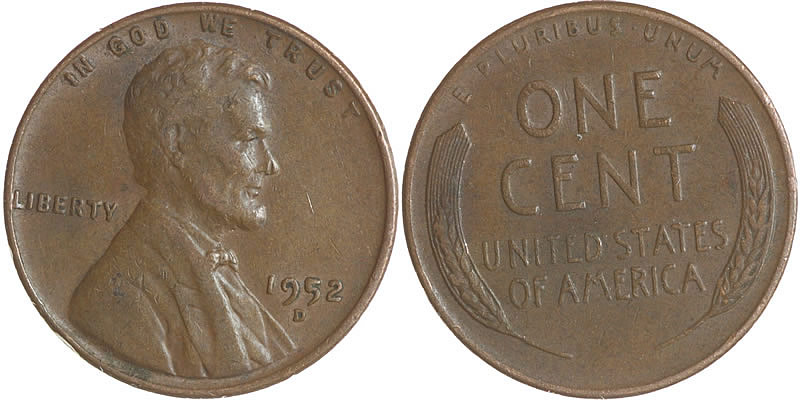 1952 D Lincoln Wheat Cent 1952 D Lincoln Wheat Cent