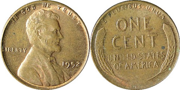 1952 Lincoln Wheat Cent 1952 Lincoln Wheat Cent