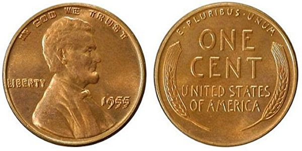 1955 Lincoln Wheat Cent Doubled Die 1955 Lincoln Wheat Cent Doubled Die