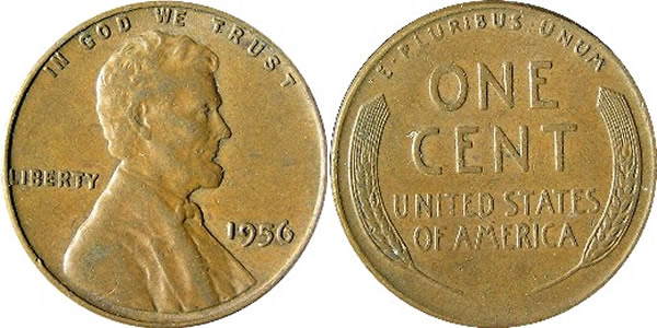 1956 Lincoln Wheat Cent 1956 Lincoln Wheat Cent