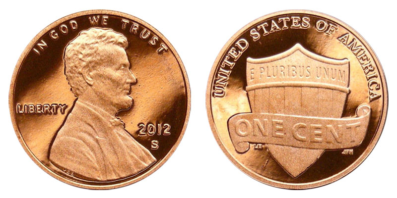 2012 S Lincoln Shield Cent 