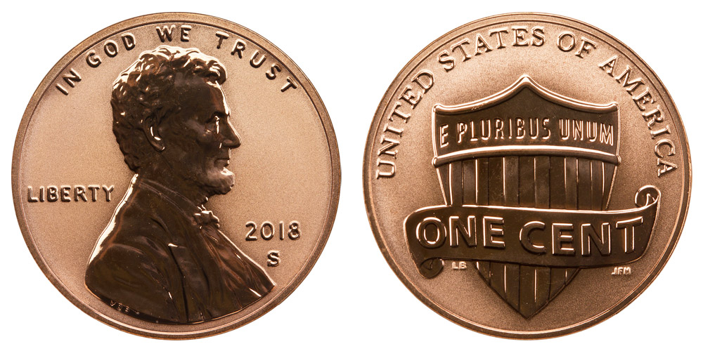 2018 S  Lincoln Shield Cent Reverse Proof 