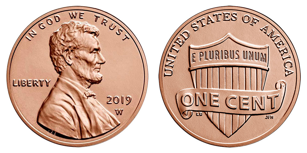 2019 W Lincoln Shield Cent 